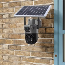 Ensiga Solar Panel Güvenlik Kamerası 6mp 4g Gece Görüşlü Alarm Sistem IP66