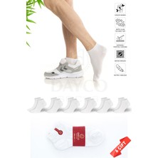 Dayco Bambu Erkek Premium Patik Beyaz Çorap 6'lı Set
