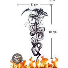 Trakya Tattoo 1-2 Hafta Kalıcı Minimal Orak Yılan Geçici Dövme