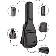 Erga Müzik Gri Profesyonel Gigbag Klasik Gitar Kılıfı - Çantası - Su Geçirmez