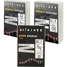 Cinius Yayınları Asialogy Korece Kelimeler, Alfabe ve Dil Bilgisi 3 Kitap Set Mesleki Hazırlık için Detaylı Kaynak
