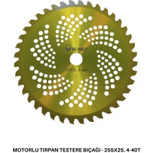 Be-Welt Motorlu Tırpan Testere Bıçağı - 40 Diş 255X25,4 x 40 Elmas Testere