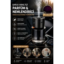 Wair Teknoloji Araç Içi Hava Nemlendirici ve Koku Difüzörü USB Şarjlı Sessiz Çalışma 140 ml