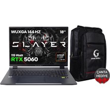 Game Garaj Slayer R9T XL-5060 C1 Amd Ryzen 9 8945HX 32GB Ram 1tb SSD RTX5060 18" 144Hz Wuxga IPS Freedos Oyuncu Laptop