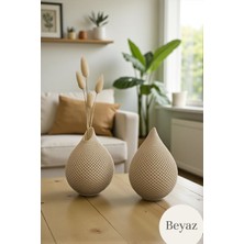 Handanca Ikili Damla Kuru Bitki Vazo Seti ( Bitkiler Dahil Değildir)