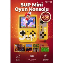 Neffo 400 Nostalji Oyunlu Mini Atari Karışık Renk Çift Kol Mini El Atarisi
