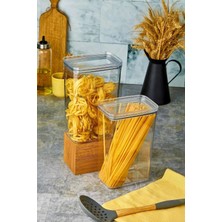 Origa 2'li 2900 ml Akrilik Erzak Saklama Kabı Vakum Kapaklı Hava Geçirmez