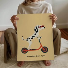 Pegziz Çocuk Odası The Coolest Kid In Town Yazılı Dekoratif Poster Çocuk ve Bebek Odası Duvar Dekoru
