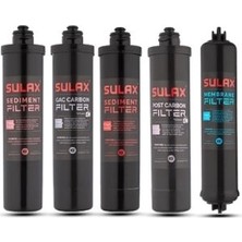 Sulax Black Su Arıtma Filtresi 5'li Set