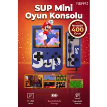 Neffo 400 Nostalji Oyunlu Mini Atari Karışık Renk Çift Kol Mini El Atarisi