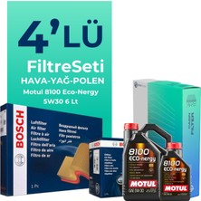 BOSCH Mercedes CLA200 Benzin Filtre Bakım Seti Motul Motor Yağlı (2013-2019) 4 Lü