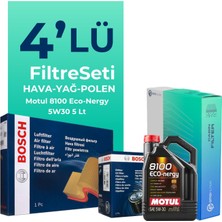 BOSCH Mitsubishi Outlander 2.0 Filtre Bakım Seti Motul Motor Yağlı (2007-2012) 4 Lü
