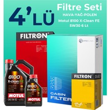 Filtron Renault Megane 1.3 Benzin TCe Filtre Bakım Seti Motul Motor Yağlı (2019-2024) 4 Lü