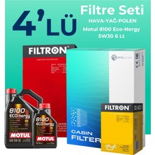 Filtron Mercedes C180 Kompresör 1.6 Benzin Filtre Bakım Seti Motul Motor Yağlı (2008-2014) 4 Lü