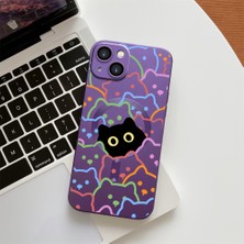 HONTINGA iPhone 15 Plus ile Uyumlu Kılıfı Şeffaf Magsafe Wireless Düşüme Önleyici Basitlik Anti Düşme Kamera Korumali Sevimli Kedi Desen Silikon Telefon Kılıfı Kadın ve Erkek Için Uygundur K7-1050