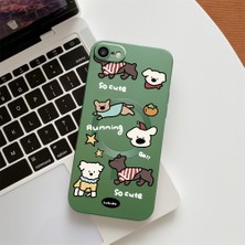 HONTINGA iPhone 8 ile Uyumlu Kılıfı Şeffaf Magsafe Wireless Düşüme Önleyici Basitlik Anti Düşme Kamera Korumali Sevimli Köpek Desen Silikon Telefon Kılıfı Kadın ve Erkek Için Uygundur K7-1047