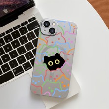 HONTINGA iPhone 15 Plus ile Uyumlu Kılıfı Şeffaf Magsafe Wireless Düşüme Önleyici Basitlik Anti Düşme Kamera Korumali Sevimli Kedi Desen Silikon Telefon Kılıfı Kadın ve Erkek Için Uygundur K7-1050