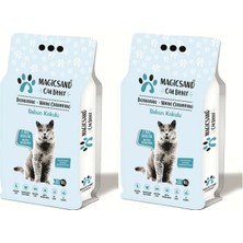 Magicsand 10 Lt 2'li Kalın Taneli Kedi Kumu Marsilya Kokulu Doğal Topaklaşma Özelliği