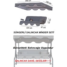 Yekta Home Gümbet 3 kişilik Salıncak Minder Takımı . Yastık Tente Kolluk Minder Süngerli Set