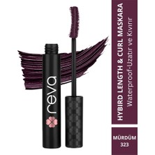 Reva Uzatan Hibrit Maskara Mürdüm - Hybrid Length & Curl Mascara Prune - No: 323 - Vegan Temiz Içerik
