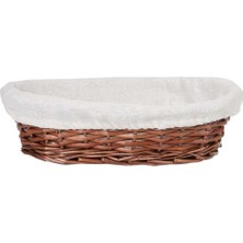 Handanca Hasır Bezli Oval Hamur Mayalama Sepeti | Ekmek Sepeti 24 cm (ES-2417R)