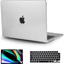 Hk Teknoloji Macbook Pro 14 Inç A3426 M5 Pro A3427 M5 Max Işlemcili Parlak Şeffaf Doku Kılıf Hardcase Tuş+Ekran Koruyucu 3 Lü Set