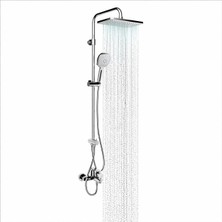 Adell Mode S  Rain Duş Sistemi + Lea Banyo Bataryası Seti (2 Parça) Parlak Krom | Adl.35.01.01.02