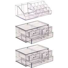 Handanca Makyaj Düzenleyici Set 5 Katlı 6 Çekmeceli Akrilik Organizer