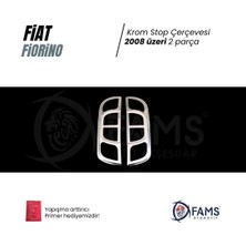 Fams Otomotiv Fiat Fiorino Krom Stop Çerçeve 2 Parça 2008> Paslanmaz Çelik