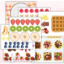 Farcy Kes-Yapıştır-Oyna Waffle Dükkanı Kafe Işletme Oyunu