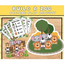 Farcy Kes-Yapıştır-Oyna Hayvanat Bahçesi Eşleştirme Oyunu