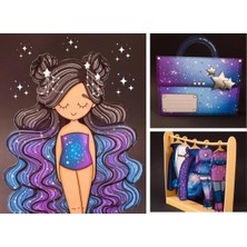 Farcy Kes-Yapıştır-Oyna Galaksi Temalı Kız Giydirme Oyunu