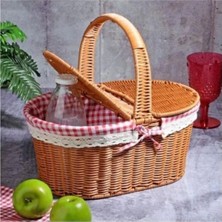 Handanca SPT134 Hasır Oval Piknik Sepeti