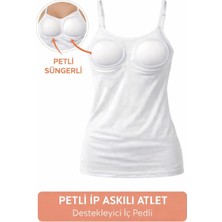 Kota Kadın Atlet 2’li Pedli Ince Ip Askılı Pamuklu Sütyenli Kadın Atlet-Bluz