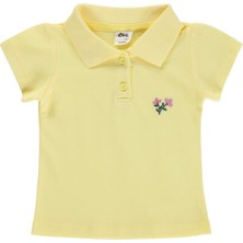 Civil Baby Çiçek Nakışlı Basic 6-18 Ay Tişört - Sarı