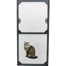 TT Pratik Sineklik Kedi Tüllü Sabit Kapı Sinekliği Antrasit (En= 0-90 Cm. Boy= 0-210 Cm.) Istenilen Ölçüde