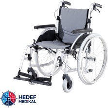 Falcon L406 Katlanabilir Hafif Alüminyum Hızlı Sökülebilir Refakatçi Frenli Tekerlekli Sandalye