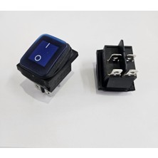 Hatfon Elektronik Anahtar Büyük On ~ Off Mavi Işıklı 16A  KCD2-201N-WB IP67