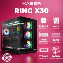 Xaser Ring X30 Ryzen 5 5600 16GB Ram 1tb M.2 Nvme SSD 8gb 16GB RX9070 Masaüstü Oyuncu Bilgisayarı