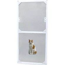 TT Pratik Sineklik Kedi Tüllü Sabit Kapı Sinekliği Beyaz (En= 0-90 Cm. Boy= 0-210 Cm.) Istenilen Ölçüde
