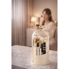 Handanca Kapaklı 360 Dönebilen Standlı Fırça Kozmetik Makyaj Düzenleyici Organizer