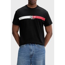 Tommy Jeans Pamuklu Regular Fit Logolu Bisiklet Yaka T Shirt Erkek T Shirt DM0DM22539 Bds