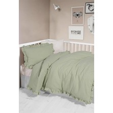 Kanz Bebek Fırfırlı Müslin 4 Parça Nevresim Takımı KNZ-023