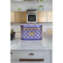 Handanca EF002-X1 Turkish Blue_bread Box Desenli Ekmeklik 10,4 Lt