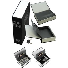 Handanca Kitap Görünümlü Anahtarlı Çelik Mini Kasa Ev Için Altın Takı Kutusu Kasa Kumbara Kilitli Sandık