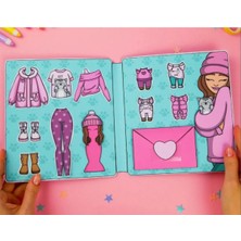 Farcy Kes-Yapıştır-Oyna Kedili Kızlı Giydirme Oyunu