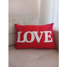Ps Studio Handmade El Işlemesi Punch Love Yazılı Kırlent Kılıfı