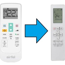 Tayfun Airfel ile Uyumlu Klima Kumandası-Resimde Sağdaki Gönderilir