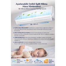 Kenly Ayarlanabilir Delikli Klima Hava Yönlendirici 58-105 cm Klima Çarpması Siperliği Aparatı
