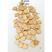 Die Grup Oya Abiye Bileklik Kolye Pleksi Metalik Plastik Pul Altın Renk 24 Gram 210 Adet - BNC554